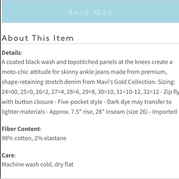 Mavi Gold Aura Skinny Jeans - Picture 5 of 16